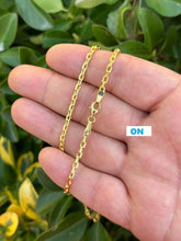 14k Gold Plated 925 Sterling Silver Anchor Cable Chain Rolo Necklace 2.2mm