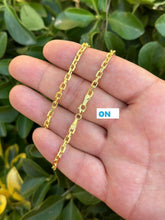 14k Gold Plated 925 Sterling Silver Anchor Cable Chain Rolo Necklace 2.6mm