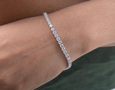 14k White Gold 7.00 Ct Lab Grown Diamond Tennis Bracelet 7 Inch E-F Color VS