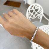 17.00 Carats Lab Grown Diamond Tennis Bracelet 14k White Gold 7'', Gift