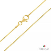 18k Gold Plated Over 925 Sterling Silver Snake Chain Gold Over 1mm 1.2mm 1.4mm