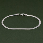 3.5mm 925 Sterling Silver Flexible Herringbone Bracelet Anklet