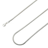 925 Sterling Silver 0.8mm Snake Chain Necklace .925 Italy , 16''-30''