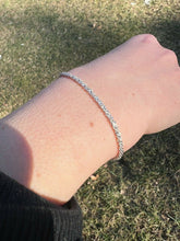 925 Sterling Silver Sparkle Chain Rope Margarita Rock Bracelet Anklet 2.5mm