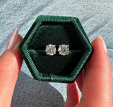 E VVS2 4 Carat IGI Certified Lab Grown Diamond Studs 14k White Gold