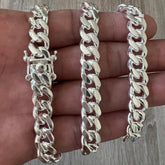925 Sterling Silver Miami Cuban Link Chain Or Bracelet Solid Box Lock 7mm - Italy