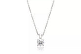 Lab Grown Diamond Solitaire Pendant Necklace In 14k White Gold Color D-E VS1