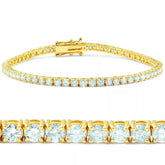 Natural Diamond Tennis Bracelet Round 1.5 Carats - 11.70 Carat 14k Gold 7''