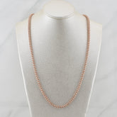 4mm 14k Rose Gold Diamond-Cut Ice Link Chain Sterling Silver 925 Italy