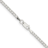 Solid 925 Sterling Silver Italian 2.2mm Venetian Round Box Chain Necklace Italy