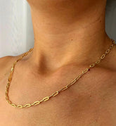 10K Yellow Gold Paperclip Chain Necklace
