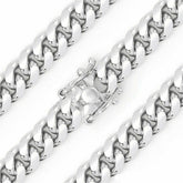 925 Sterling Silver Solid Miami Cuban Chain Necklace