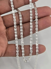 925 Sterling Silver 4mm Valentino Chain Necklace 18'' Through 24'' Inch - Italy