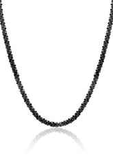 925 Sterling Silver Black Rhodium 2.5mm Sparkle Margarita Rock Chain Italian