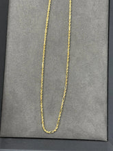 Solid 14K Yellow Gold Figarope Chain Necklace