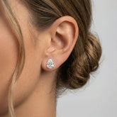 2.00-4.00 Ctw 14k Gold Lab Grown Diamonds Pear Diamond Studs D/E VVS-VS