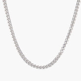 Mens Miami Cuban Link Chain Real Solid 925 Sterling Silver Box Lock Necklace 5mm