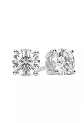 IGI Certified 3.00 Carat E VVS2 Lab Grown Diamond Studs 14k Gold Push Back