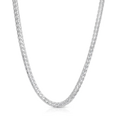 ITALY Solid 925 Sterling Silver Franco Chain Necklace 4mm Unisex ALL Sizes