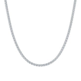 Genuine Lab Grown Diamond Tennis Necklace D VS 11.00-15.00 Carat 14k White Gold