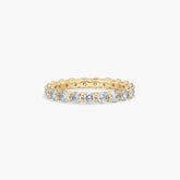 2.00 Carats Lab Grown Eternity Band Diamond D/F VS 14k Yellow Gold