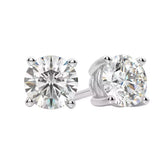3.06 Ct E VS1 Round Cut Lab Grown Diamond Stud Earrings 14k White Gold IGI