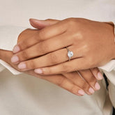 IGI Certified 1.50 CT E/VS1 Oval Cut Lab Grown Diamond Engagement Ring 14K Gold