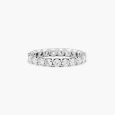 2.00 Carat D VS1 Round Cut Lab Grown Diamond Eternity Band Shared Prong 14k Gold