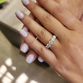 7.00 Carat D VS1 Lab Grown Diamond Eternity Band Ring 14K Yellow Gold