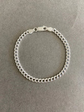 925 Sterling Silver 4MM Double Link Charm Bracelet Chain Men Women 7'' 8'' 9''