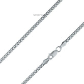 Men Women 925 Sterling Silver 3mm Miami Cuban Curb Chain Necklace 16''-30''
