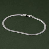 3.5mm 925 Sterling Silver Flexible Herringbone Bracelet Anklet