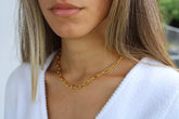 14k Gold Plated Over 925 Real Solid Silver Solid U Link Hardware Chain Necklace