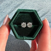 IGI Certified Diamond Stud Earrings 3 Carat Lab Grown Solitaire F VS1 14k Gold