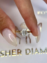 1.00 Ct E VS1 Emerald Cut Solitaire Lab Grown Diamond Ring IGI Certified 14 Gold