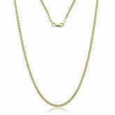14K Solid Yellow Gold Cuban 2mm Chain Necklace 16" 18" 20" 22" 24" 26" 28'' 30"