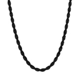 Black Rhodium Sterling Silver Italian Rope Chain Mens 925 Necklace 2mm 16''-30''