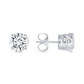 2 Ct IGI CERTIFIED Real Lab Grown Diamond Studs Earrings in 14k White Gold D VS1