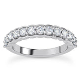 Round Brilliant Cut 0.45 Carat 1/2 Eternity Lab Grown Diamond Wedding Band