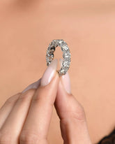 5.00 Carat Round Cut Lab Grown Diamond Eternity Band Ring 14k White Gold