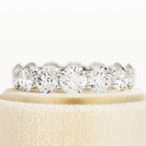 7.00 Carat D VS1 Lab Grown Diamond Eternity Band Ring 14K White Gold