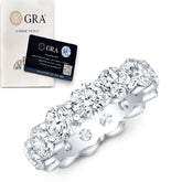 6.30 Ctw Round Cut Moissanite Eternity Wedding Band Ring 14K White Gold GRA