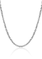 925 Sterling Silver Rhodium 2.50mm Twisted Rock Sparkle Glitter Chain Italian
