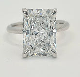 5.00 Carat G VS1 14k Radiant Cut Lab Grown Diamond Ring IGI Certified