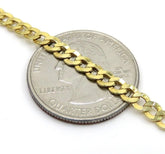 14K Yellow Gold 4.70mm Italian Cuban Curb Chain Link Necklace Mens Women
