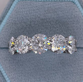 Round Brilliant Cut 5.00 Carat IGI Eternity Lab Grown Diamond Wedding Band D VVS