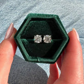 IGI Certified Diamond Stud Earrings 2 Carat Lab Grown D VVS2 14k Gold Push Back