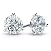 4.00 Ct E VVS2 Round Lab Grown 14k Gold Diamond Stud Earrings IGI Certified