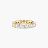 3.00 Carats Lab Grown Eternity Band Diamond D/F VS 14k Yellow Gold