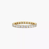 2.00 Carat D VS1 Round Cut Lab Grown Diamond Eternity Band Shared Prong 14k Gold